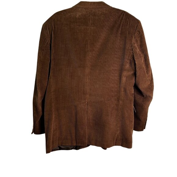 Mens Cordovan & Grey Ltd Brown Corduroy Blazer Jacket Mens 46L Retro Vintage - Picture 4 of 8